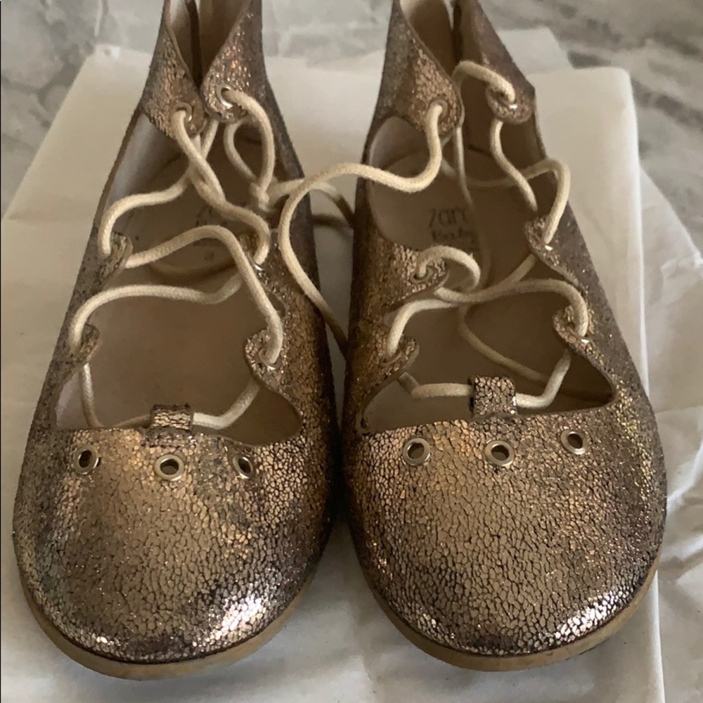 Zara baby girl gold shoes